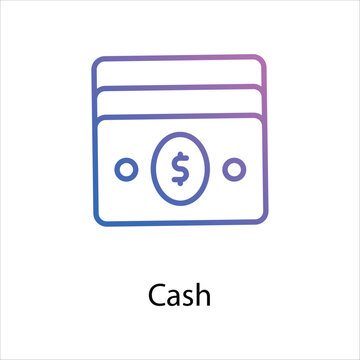 Cash icon vector stock