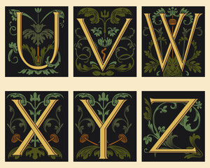 Sixteenth-Century alphabet U V W X Y Z