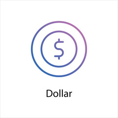 Dollar icon vector stock