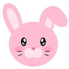 rabbit face mask illustration, 토끼 얼굴 마스크 일러스트
