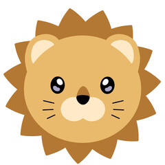 lion face mask illustration, 사자 얼굴 마스크 일러스트 