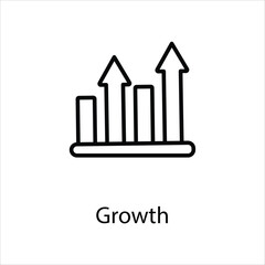 Growth icon vector stock