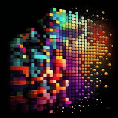 Fototapeta premium A pixel art abstract illustration - Artwork 62