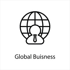 global business icon vector stock