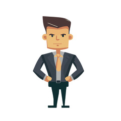 A Man in a Suit and Tie Standing Vector