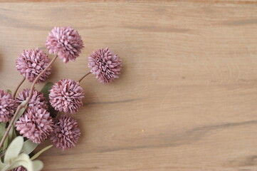 flor de primavera em fundo de madeira 