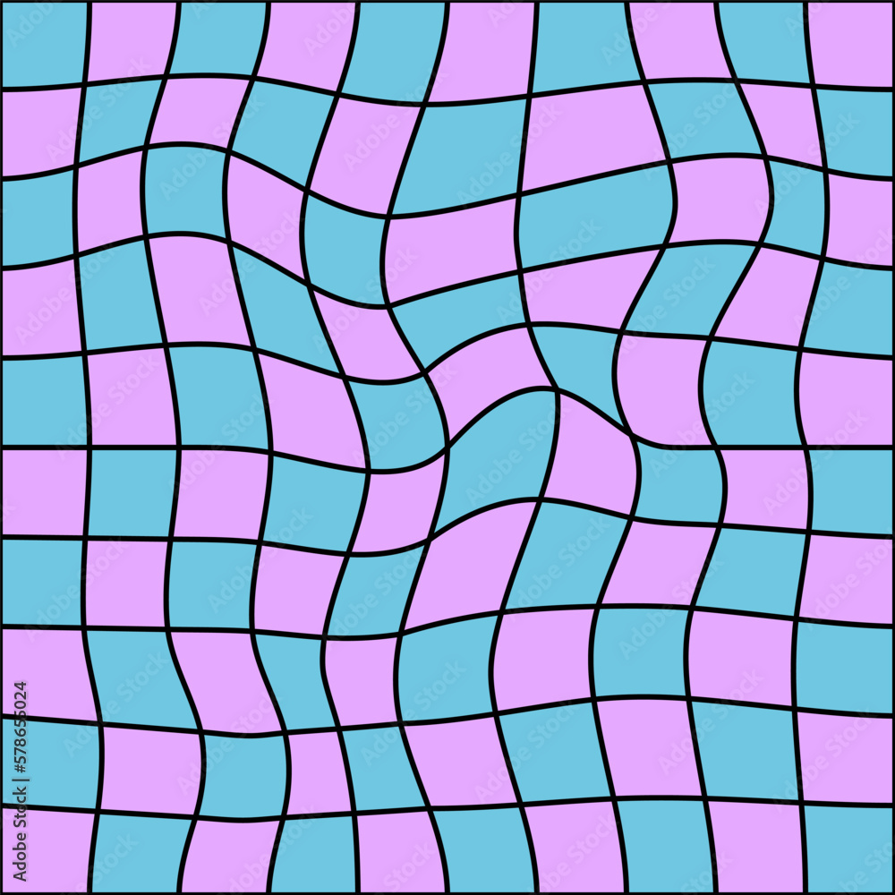 Poster vector checkered seamless pattern. y2k style 90s digital paper. surface design illustration. colorfu