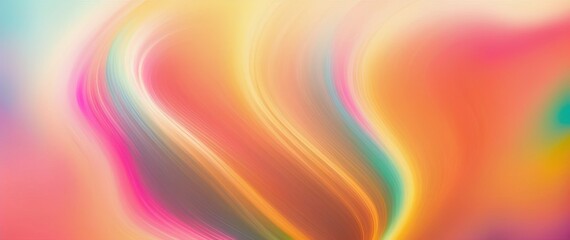 Obraz premium Wavy shapes mixing colors, gradient background, generative ai.