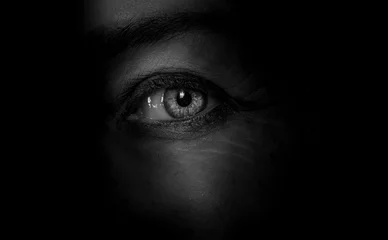 Möbelaufkleber close-up of  eye in the shadows © oz