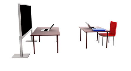 3d classroom concept