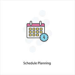 Schedule Planning icon vector stock