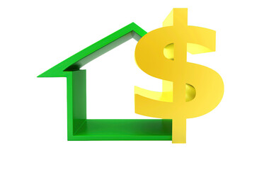 3d house dollar concept