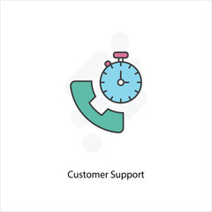 Customer Support icon vector stock