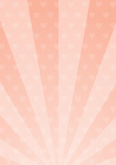 集中線　シンプル　使いやすい 　縦 　ハート　ピンク