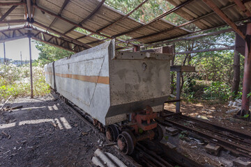 Old closed abandoned coal mine.