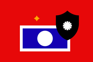 Bauhaus  cash vector illustration  in flat style design. Geometric, colorful shield icon for website,app,ui ux,web design,business,marketing,landing,web development concept
