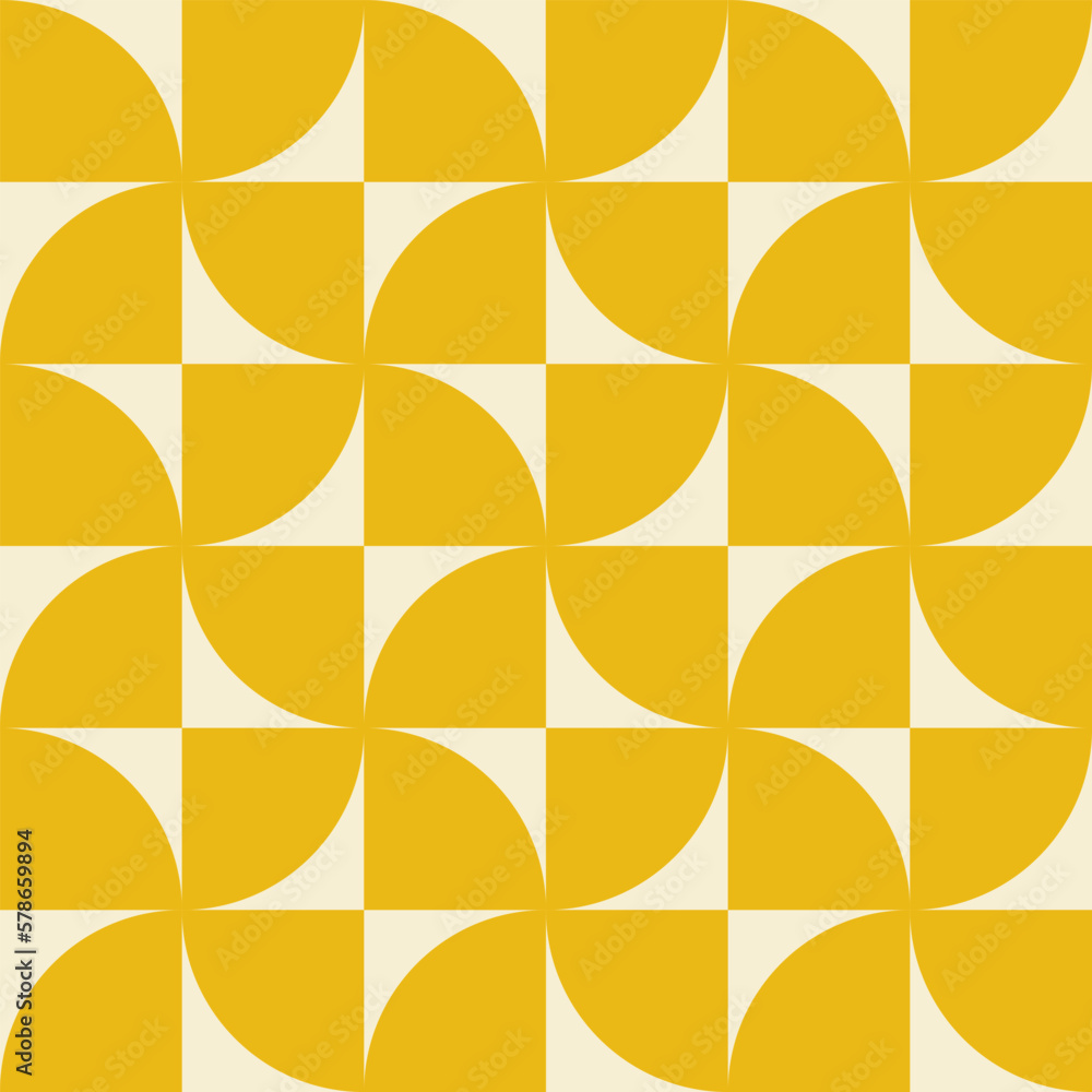 Poster retro geometric aesthetic seamless pattern. modern floral vector background with abstract simple sha
