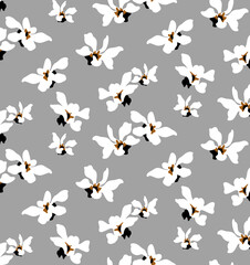 Seamless flower pattern, floral print.