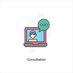 Consultation icon vector stock