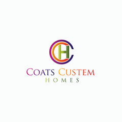 letter cc logo design colorful illustration