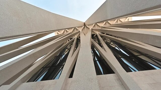 Outside view of the synagogue of the Abrahamic Family House in AbuDhabi