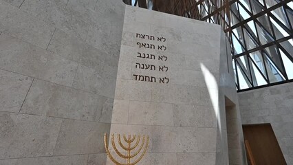 Inside view of the synagogue of the Abrahamic Family House in AbuDhabi
