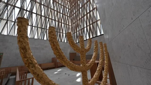 Inside view of the synagogue of the Abrahamic Family House in AbuDhabi