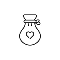 Money Donation Charity vector line icon.