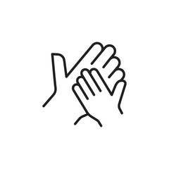 Sponsor, Symbol, Icon, Hand, Partnership, Investment, Donor, Philanthropy, Nonprofit, Social Responsibility, Community, Outreach, Empowerment, Generosity, vector line icon.