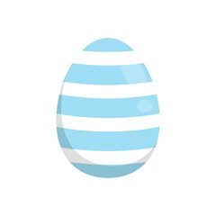 Happy Easter. Colorful patterned easter egg on a white background. Spring holiday.