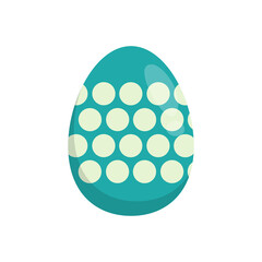 Happy Easter. Colorful patterned easter egg on a white background. Spring holiday.