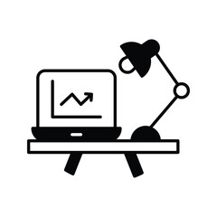 Workplace icon vector stock