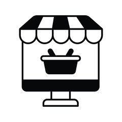 Online Shopping icon vector stock