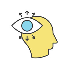 Vision icon vector stock