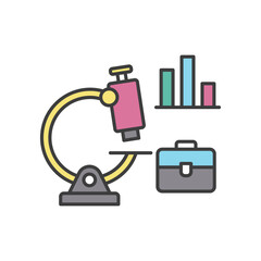 Market Research icon vector stock