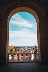 View through an arch