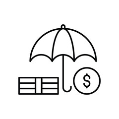 Business Insurance icon vector stock