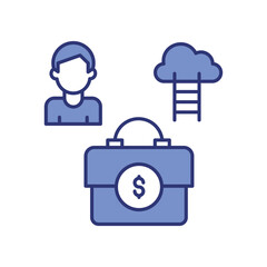 Career Ladder icon vector stock