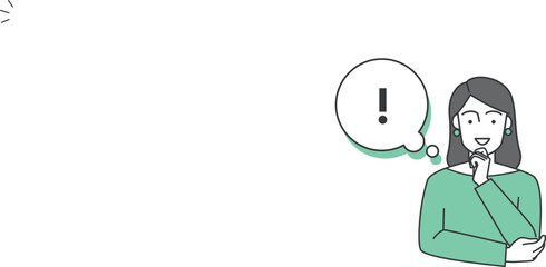 女性が閃いているベクターイラスト