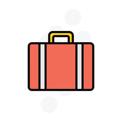 suitcase icon vector stock