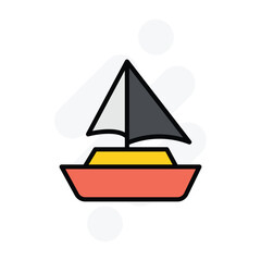 boat icon vector stock