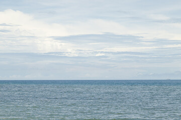 Obraz premium Lombok and Gili Air islands, overcast, cloudy day, sky and sea. Sunny day