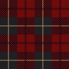 Tartan seamless pattern, red and black, can be used in the design of fashion clothes. Bedding sets, curtains, tablecloths, notebooks
