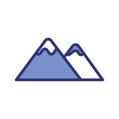 mountain icon vector stock