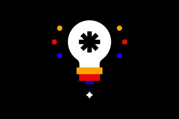 Bauhaus idea lamp vector illustration  in flat style design. Geometric, colorful creative icon for website,app,ui ux,web design,business,marketing,landing,web development concept
