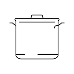 kitchenware pot cooking line icon vector illustration