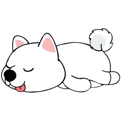 Lazy Sleeping Akita Dog Pet Sleeping Dogs