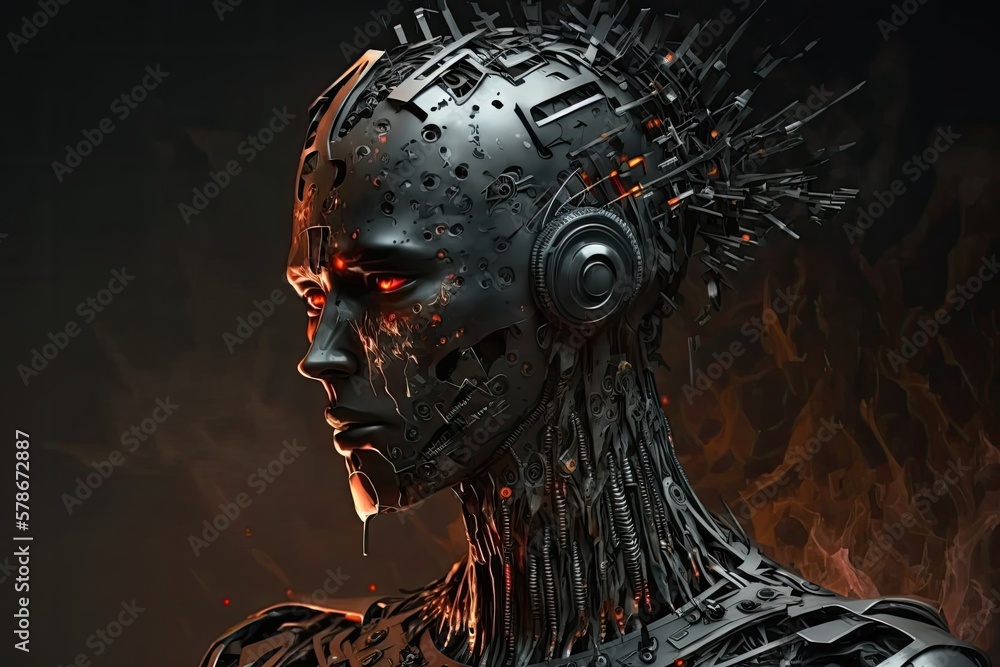 Poster it's a robot or cyborg that's been overworked to the point of breakdown due to a lack of artificial 
