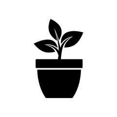 Plant vector icon on white background