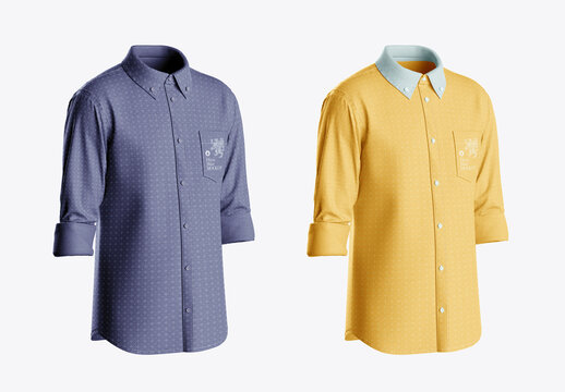 Rolled Up Dress Shirt Mockup